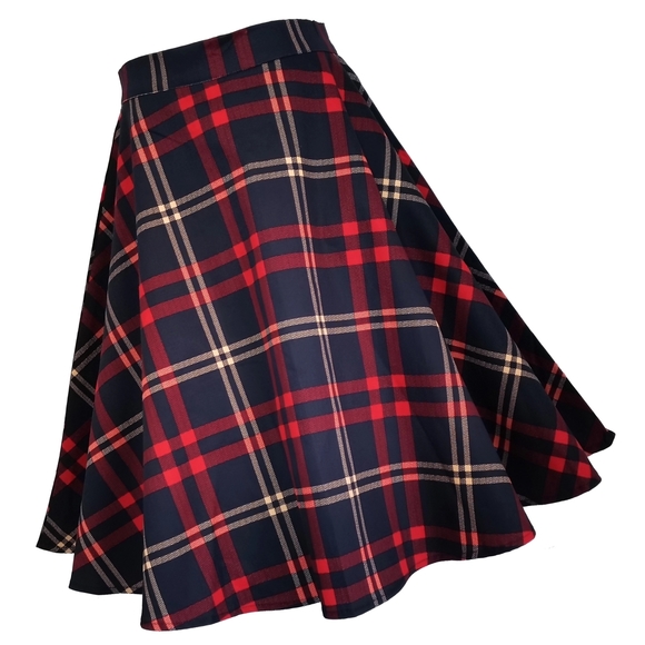 Dresses & Skirts - Pin Up Plaid Tartan Flared Swing Skirt